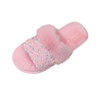 Ladies Slippers,Pairables Bling Sequins Super Sparkly Womens Slippers Super Soft Fleece Non Slip Sole Ladies