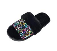 Ladies Slippers,Pairables Bling Sequins Super Sparkly Womens Slippers Super Soft Fleece Non Slip Sole Ladies