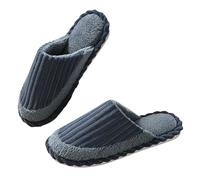 Ladies Slippers Size 4 Women's Autumn And Winter Casual Warm Corduroy Splicing Slippers (Dark Blue, 42)