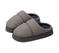 Ladies Slippers Size 6 Women's Autumn Winter Solid Color Velvet Warm Anti Slip Home Indoor Casual Cotton Slippers Soft Indoor Slippers for Women (Grey, 38)