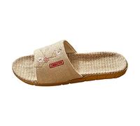 Ladies Slippers Size 8/9 Womens Slip On Open Toe Female Four Seasons Household Indoor Couple Household Chinese Floral Printing Sandals Sliders Womens Size 6 Glitter Slippers Women 7 (Pink, 4.5)