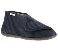 Ladies Slippers - Wide Fit Orthopedic Slippers for Women - Extra Wide Diabetic Shoes for Edema and Swollen Feet - Comfortable House Shoes Navy 7 UK