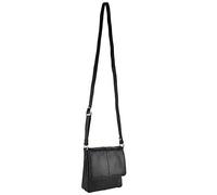 Ladies Small Leather Shoulder Cross Body Bag by PrimeHide Handy 7 Colours (Black)