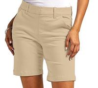 Ladies Smart Bermuda Shorts Women's Tailored Day Evening Lightweight Summer Cherry Berry Shorts Ladies Pull Opn Turned Hem Bengaline Casual Cargo Trousers Chino Combat Pants