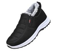 Ladies Snow Boots Ladies Walking Boots Women's Booties Fashion Casual Sneakers Breathable Flat Casual Shoes Winter Padded Warm Women's Booties Big Tall Winter (Black, 4.5)