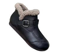 Ladies Snow Boots Size 5 Wide Calf Boots Ladies Stylish Lightweight Water Resistant Booties Women's High Performance Warm Boot Soft and Comfortable Can Adapt to The Cold and Harsh Environment Black