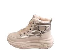 Ladies Snow Boots Size 6 Ladies Boots Size 4 Women's High Performance Warm Booties Soft Comfortable Can Adapt to The Cold Harsh Environment Work Booties for Women (Khaki, 3.5)