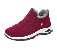 Ladies Snow Boots Size 6 Walking Boots Women Comfort Casual Water Resistant Booties Men's High Performance Warm Boot Weather Comfortable and Tall Womens Boot(Red,6.5)
