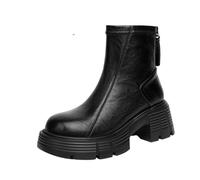 Ladies Snow Boots Size 6 Walking Boots Women's High Performance Warm Booties Soft Comfortable Can Adapt to The Cold Harsh Environment Women Half Booties (Black, 6)