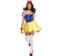 Ladies Snow White Fever Fairytale Fancy Dress Costume