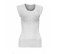 Ladies Snowdrop Thermal Underwear - Cotton Soft Vest Tops & pantee, Long Johns (Built Up Spencer Short Round Neck White, XX Large (XXOS) (22-24) UK)
