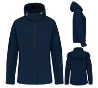 Ladies Soft Shell Fleece Lined Water Resistant Hooded Jacket Windproof Outdoor