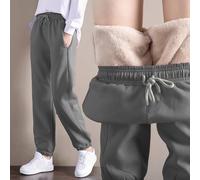 Ladies Solid Color Velvet Pocket Strap Pants, Casual Design, Polyester Material, Moderate Elasticity, Suitable for Daily, Vacation, Home, and Club (L Gray Blue)