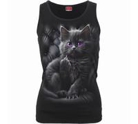 Ladies Spiral Cattitude Razor Back Vest Official Tee T-Shirt Womens Girls