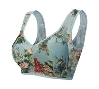 Ladies Sports Bra 38G Boneless Support Bras Women Daily Comfort Wireless Shaper Flat Chested Lingerie Breathable Cool Lift Up Air Front Fastening Minimiser Adjustable Yoga Tops XXL Comfort Blue 7XL