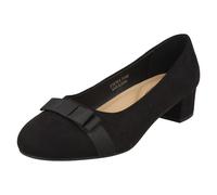 Ladies Spot On Block Heel Formal Wide Fit Court Shoes 'F9R0151'