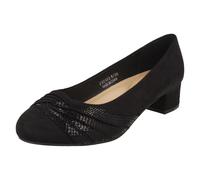Spot On Ladies Block Heel Wide Fit Formal Satin Bow Court Shoes F9R0153