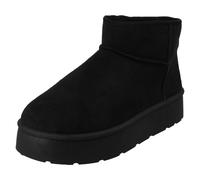Ladies Spot On Casual Slip On Wide Fit Ankle Boots Slipper Shoes - F4R472