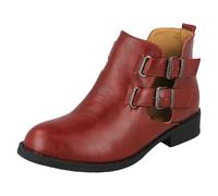 Ladies Spot On Cut Out Ankle Boots 'F5R0210'
