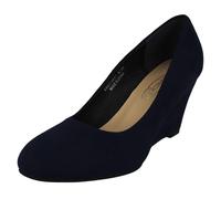 Ladies Spot On Elegant Wedge Heeled Court Shoes F9R0114