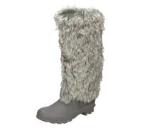 Ladies Spot On Flat Fur Upper Wellington Boots 'X1R152'