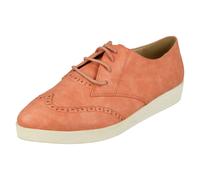 Ladies Spot On Lace Up Brogues
