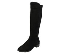 Ladies Spot On Mid Heel Calf Boots F50868