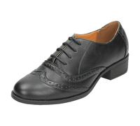 LADIES ANNE MICHELLE MID HEEL LACE UP BROGUE SHOES F9R962