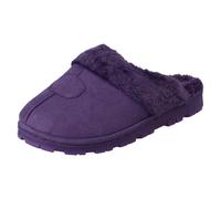 Ladies Spot On Mule Faux Fur Lined Slip On Loungewear Slippers Sliders "X2R131"