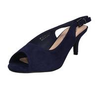 Ladies Spot On Peep Toe Buckle Sling Wide Fitting Sandals 'F1R2045'