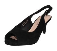 Ladies Spot On Peep Toe Buckle Sling Wide Fitting Sandals F1R2045