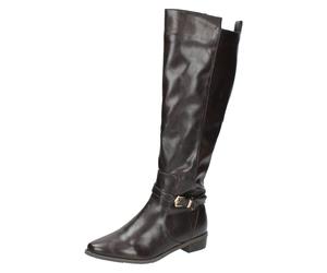Ladies Spot On Pointed Toe Knee High Winter Boots