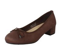 Ladies Spot On Short Heel Bow Detailed Court Shoes F90152