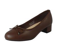 Ladies Spot On Short Heel Bow Detailed Court Shoes 'F9R0152'