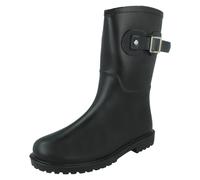 Ladies Spot On Slip On Mid Calf Wellingtons Wellies X1R270