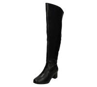 Ladies Spot On Synthetic Zip Up Wide Fitting Knee High Boots