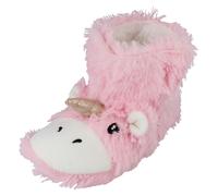 Ladies Spot On Unicorn Bootee Slippers - X2111