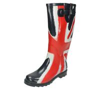 Ladies Spot On Union Flag Print Wellington Boots