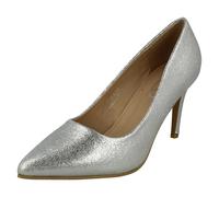 Ladies Spot On Wide Fit Court Platform High Heels F9R0110