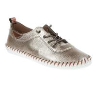 Ladies St. Ives Metallic Gold Plimsoll 3 Gold
