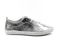 Ladies St. Ives Metallic Silver Plimsoll 3 Silver