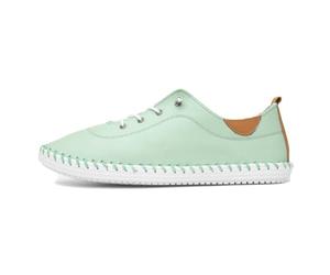 Ladies St. Ives Mint Leather Plimsoll 4 Mint