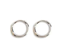 Ladies Sterling Silver Earrings, Silver Hoop Piercing Earrings 8MM Round Circle Lever-Back Valentine Earrings for Women 8MM