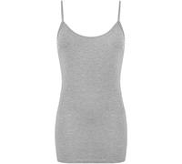 Ladies Stretch Strappy Vest Light Grey 8/10