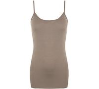 Ladies Stretch Strappy Vest Mocha 8/10