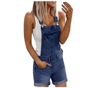 Ladies Stretchable Dungaree Shorts Braces Hot Pants One Piece Women Playsuit