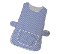Ladies Stripe Tabard with pocket and button fastening side, made in the UK from Polyester for easycare. Selection of sizes and colours, most in stock and available for same day despatch, £5.99 each + P&P (XXXOS (Approximately 56/58 inches), Royal/White Stripe)