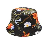Ladies Summer Hat Panama Hat for Women Sun Foldable Two-Sided -Sunburn Bucket and Print Men Cap Women Floral Baseball Caps Ladies Sun Hats for Small Heads Black Wedding (Green, One Size)