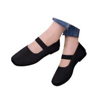 Ladies Summer Loafers Lightweight Mesh Knit Upper Flat Shoes with Cushioned Soft Sole Breathable Trainers Non Slip Arch Support Ballet Pumps for Casual Outings and Weekend Getaways Black