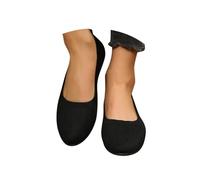 Ladies Summer Shoes Soft Sole Round Toe Womens Loafers Solid Color Breathable Knit Ballet Pumps Breathable Fashion Spring and Summer Slip On Flat Shoes for Office Work and Seaside Escapes Black